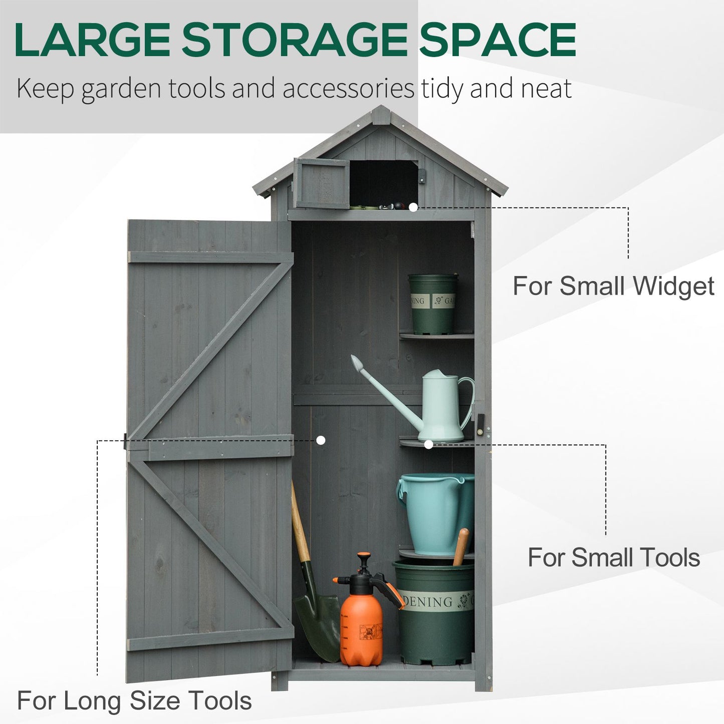 Elegant Fir-Wood Garden Storage Shed