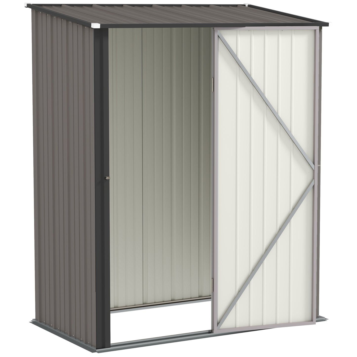 Bike metal shed empty view