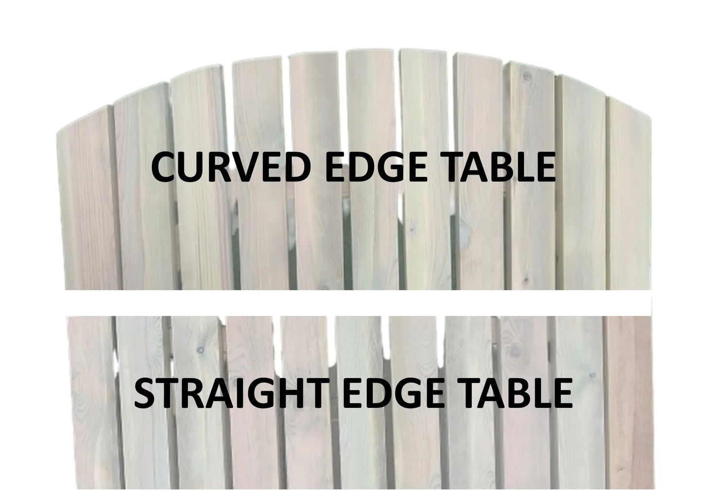 Curved or straight edge table