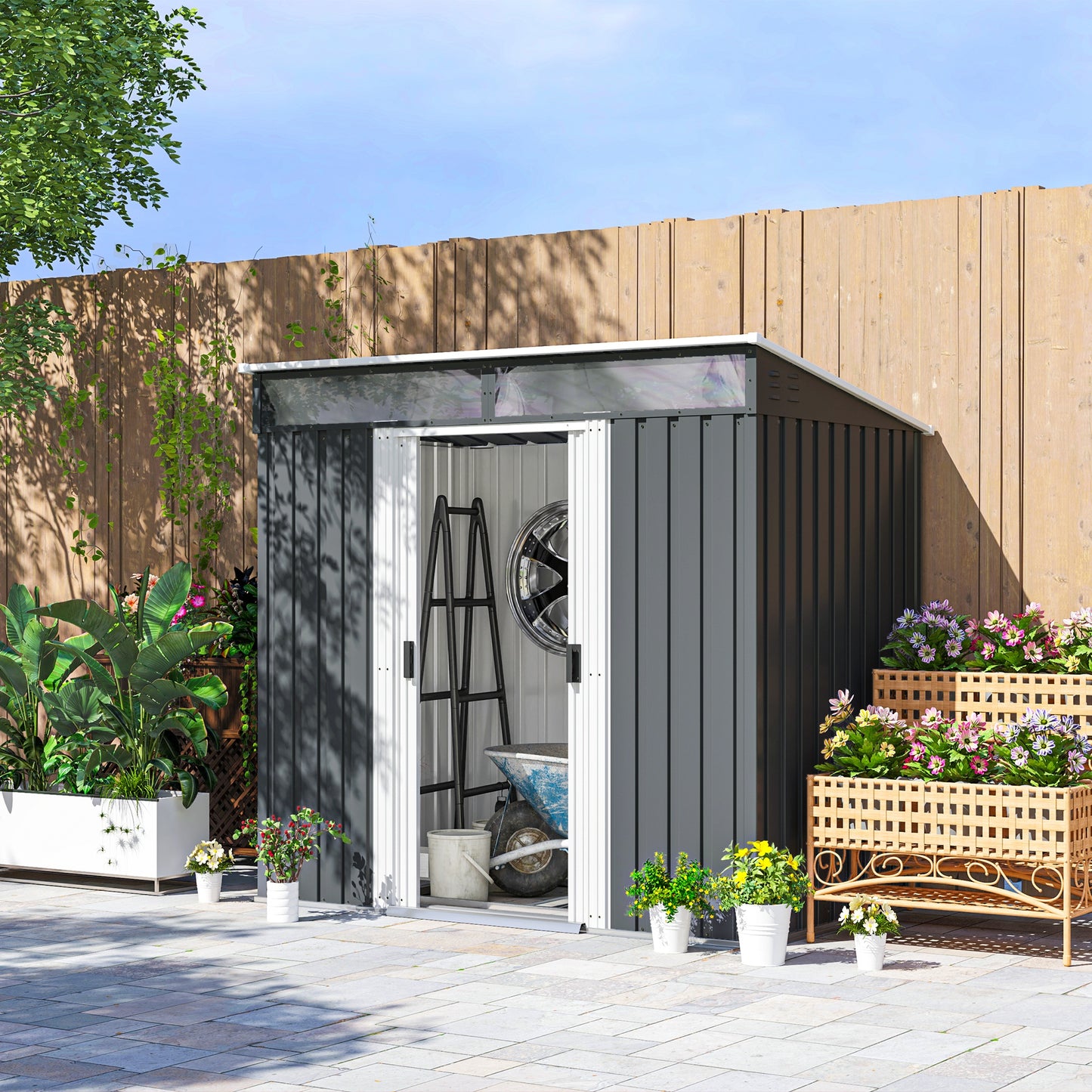 Garden Storage in garden setting