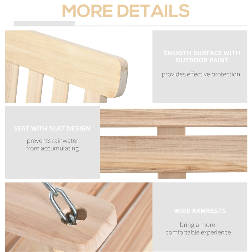 Wooden chair with features highlighted on a white background