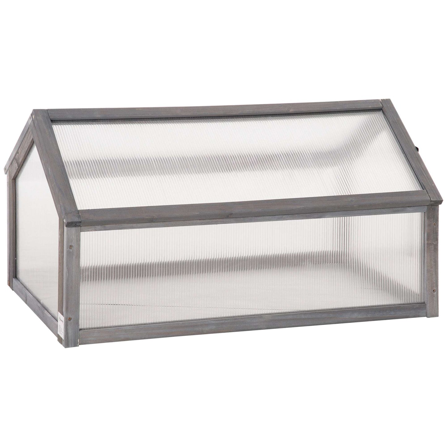 Glass greenhouse with metal frame on a white background