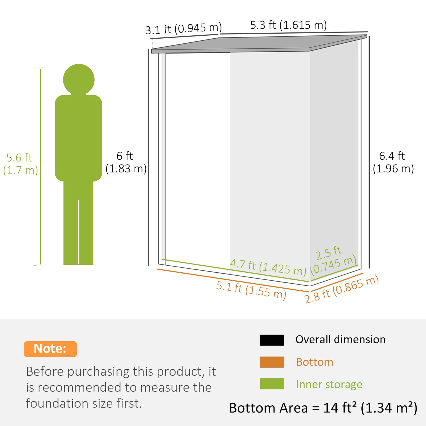 metal shed measurements