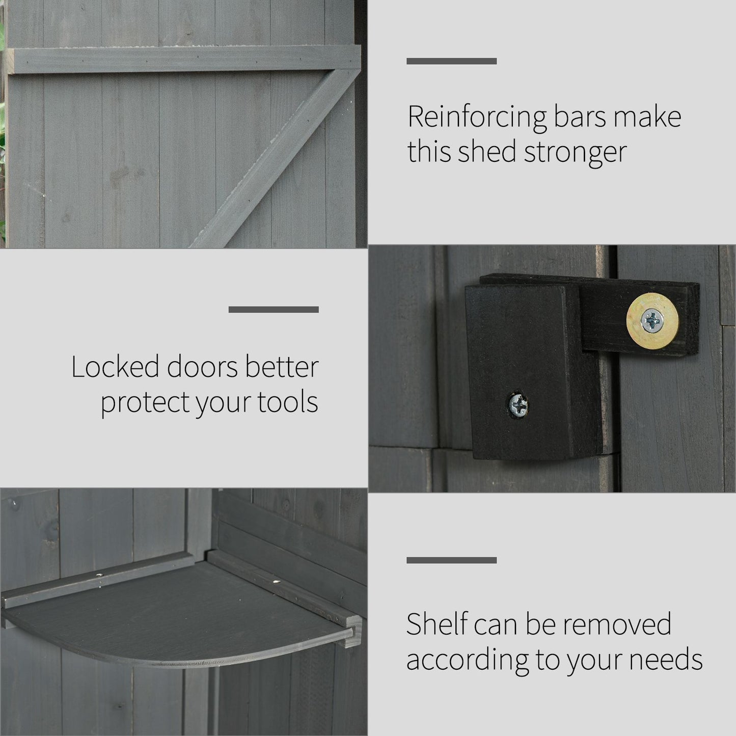 Elegant Fir-Wood Garden Storage Shed