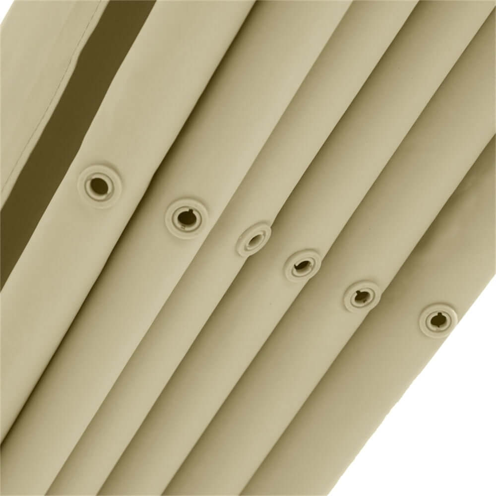 Beige metal panel with circular holes