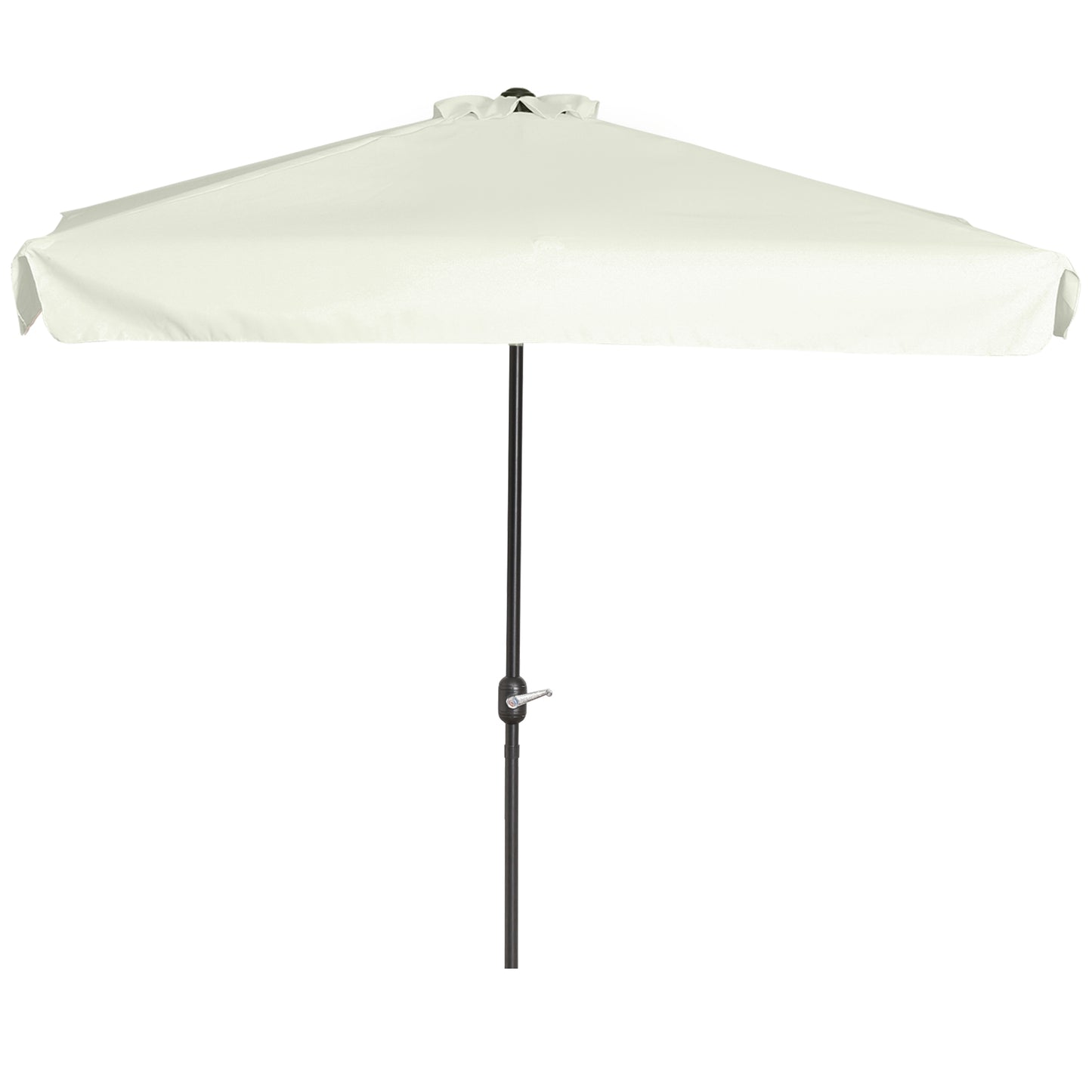 White patio umbrella on a white background