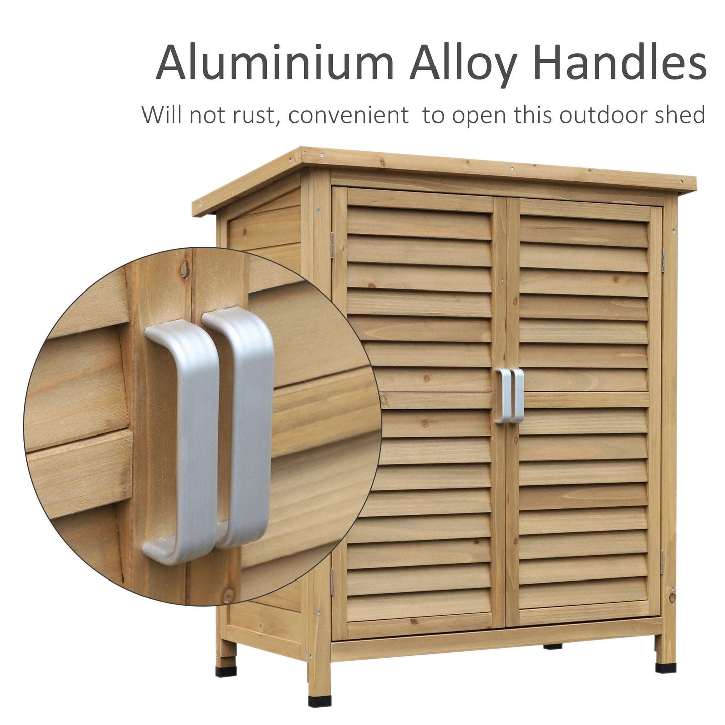 Aluminium alloy handles for shed door