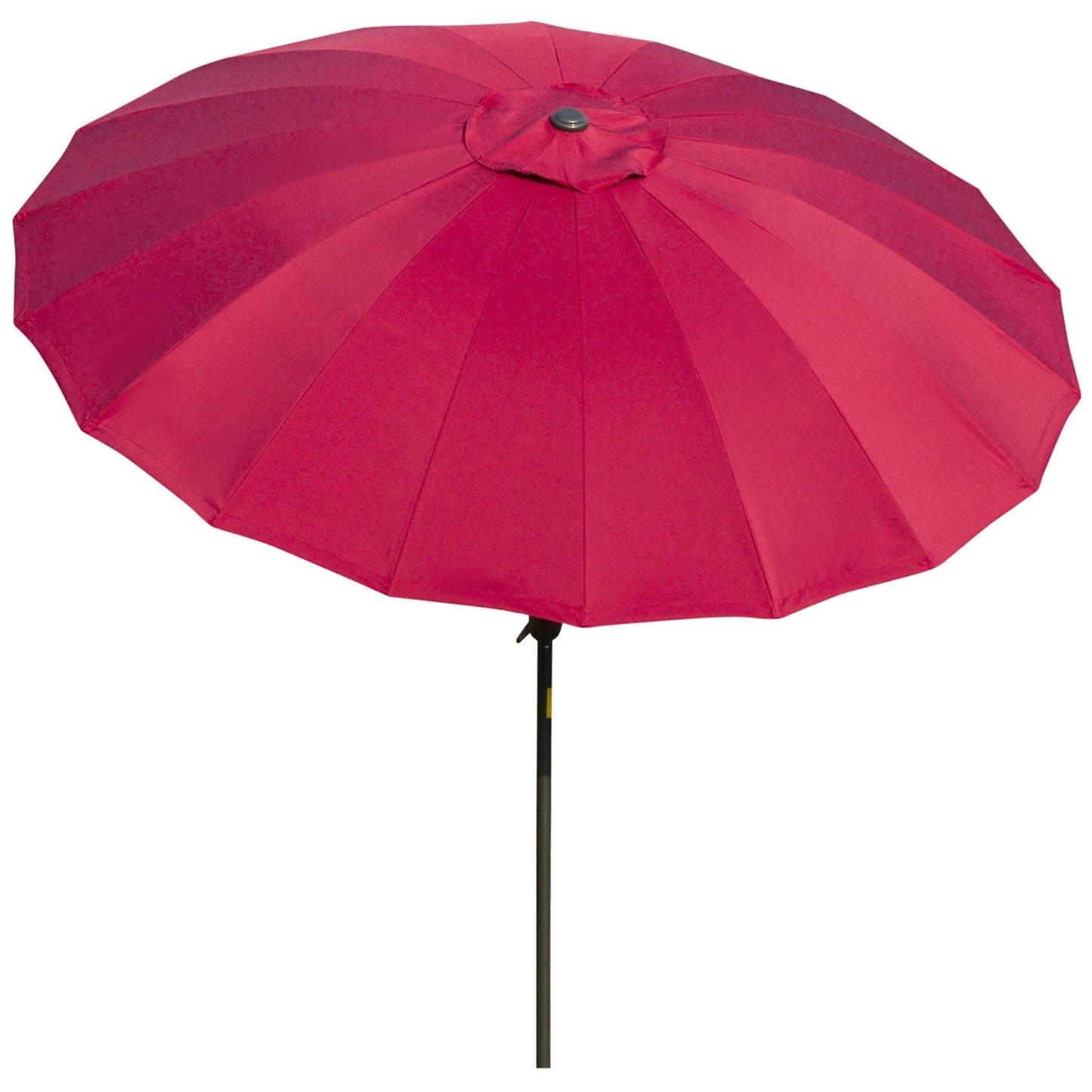 Red patio umbrella on a white background