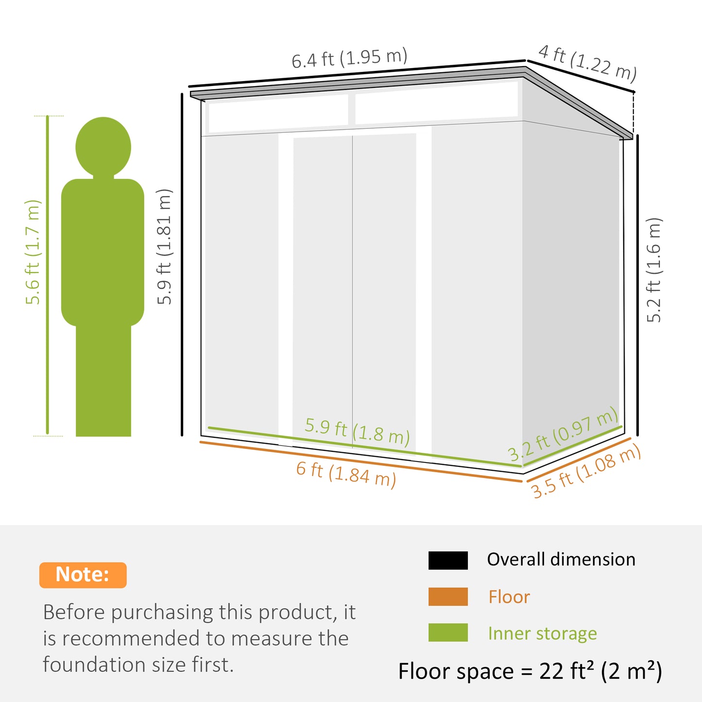 Garden Storage measurements