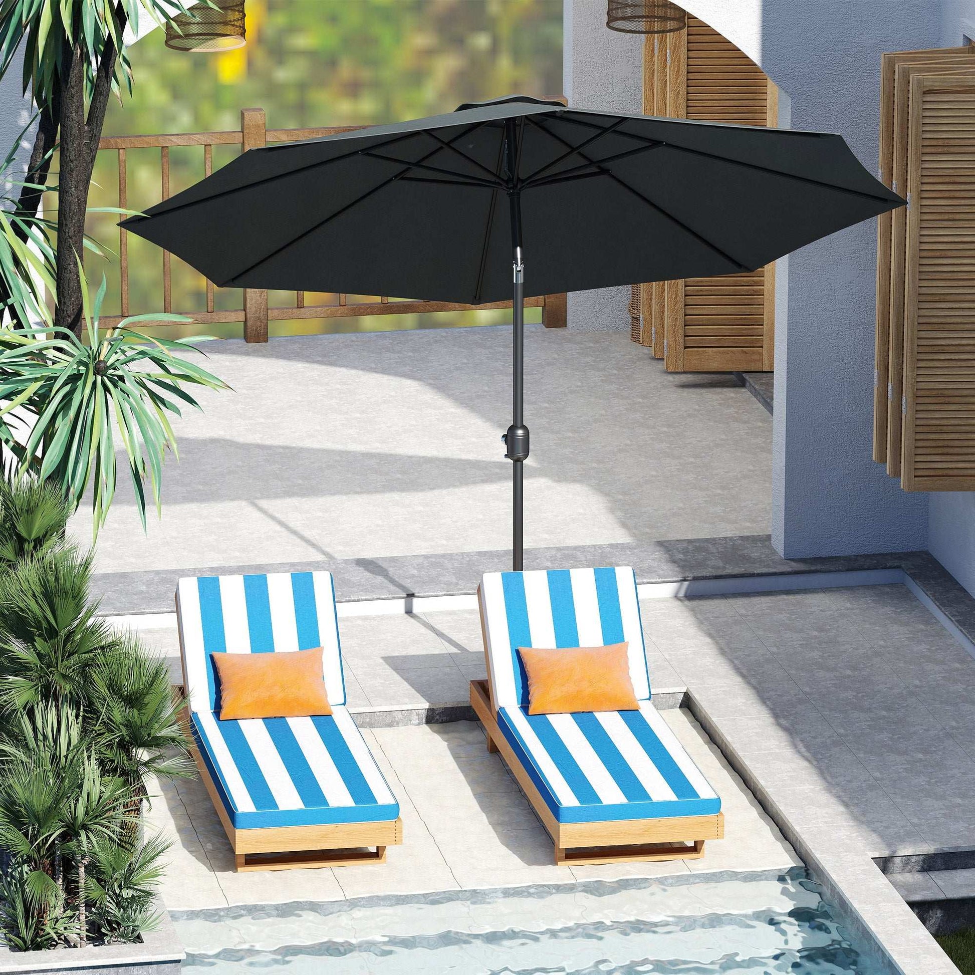 Wall-Mounted Cantilever Garden Umbrella – Adjustable Sun Shade