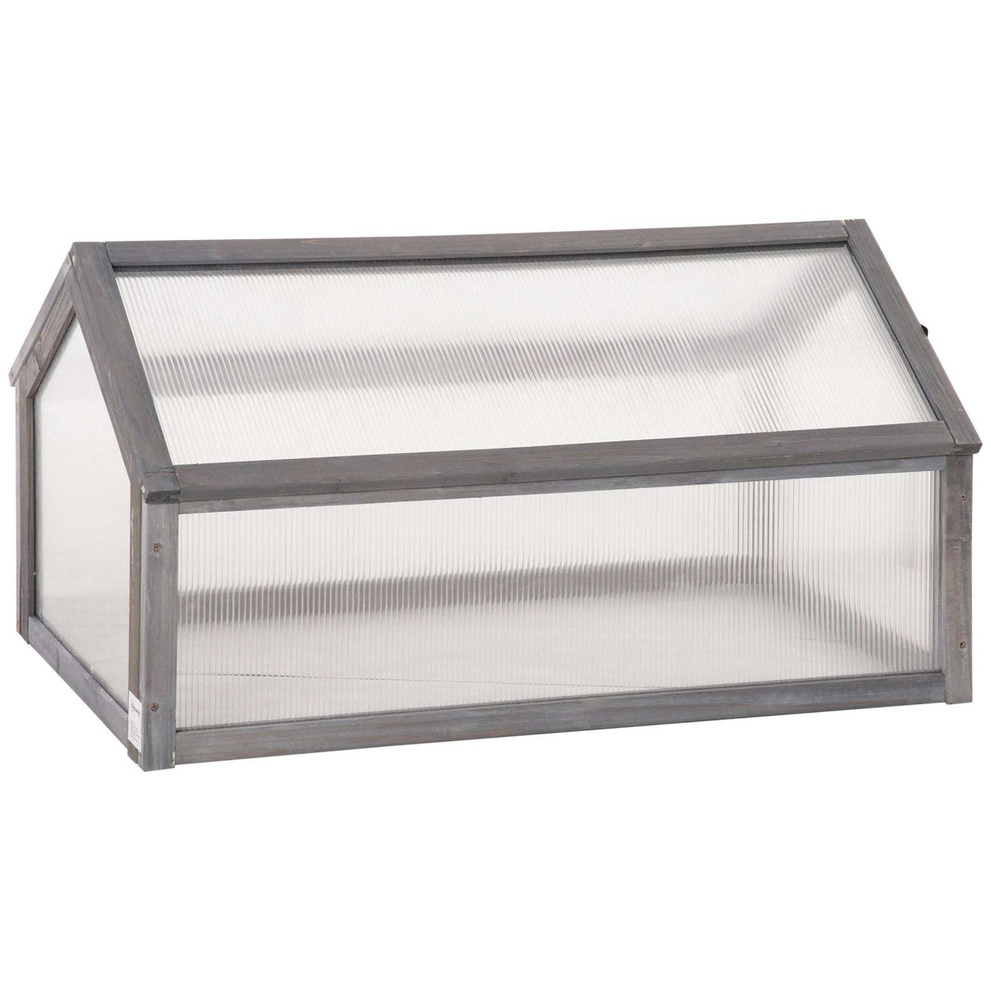 Glass greenhouse with metal frame on a white background