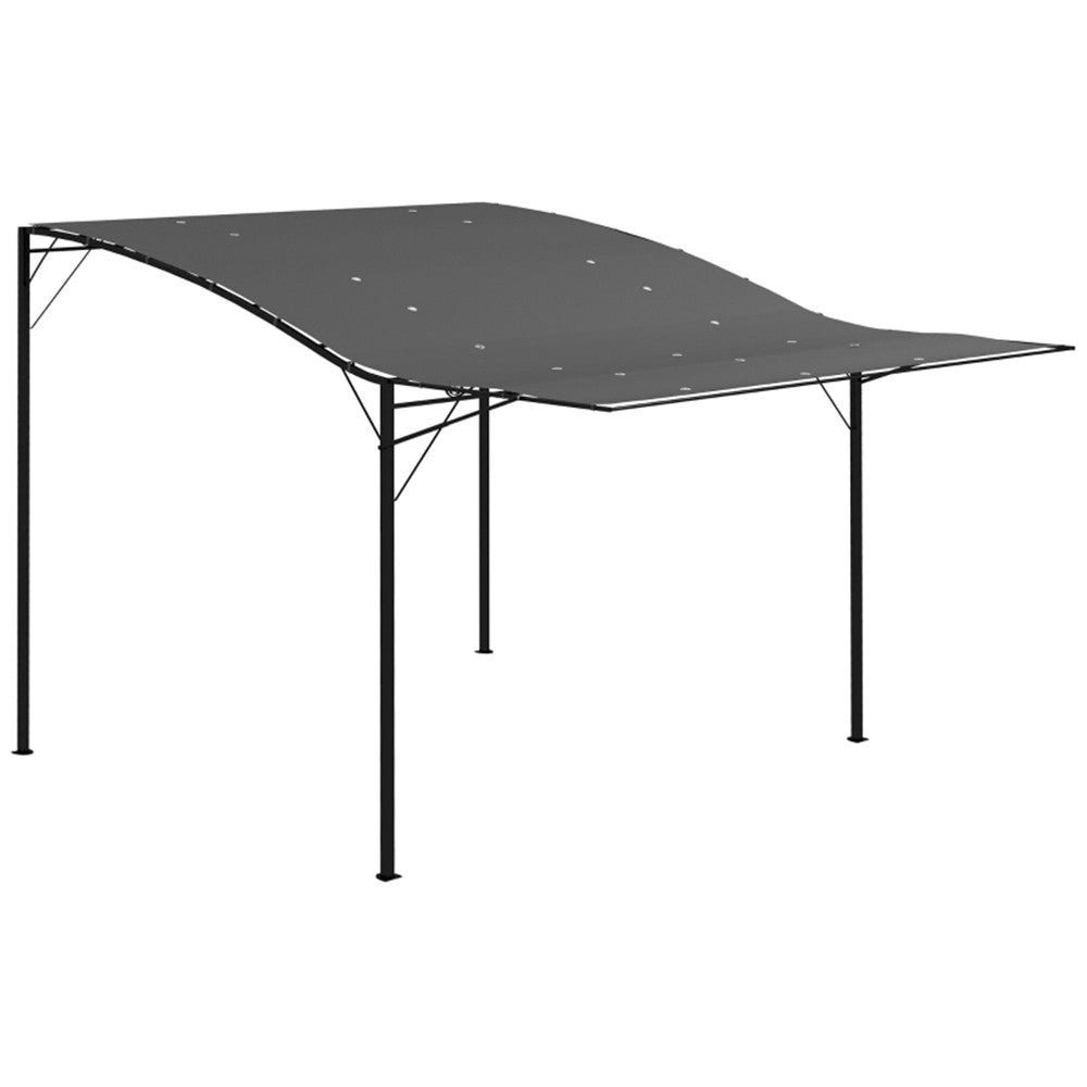 Black outdoor canopy tent on a white background