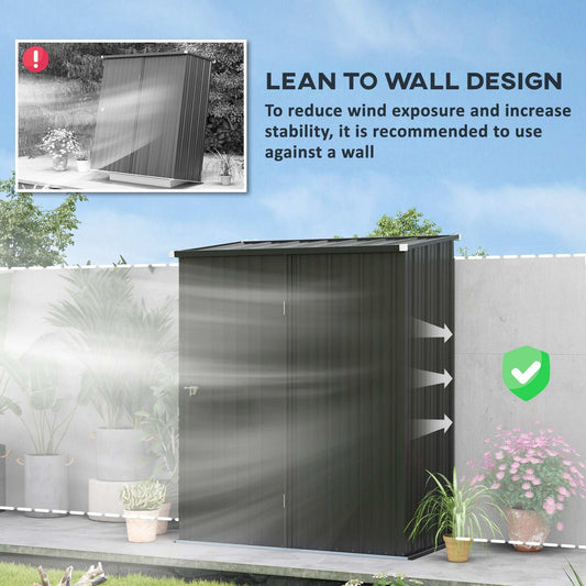 Metal Shed – Sliding Doors & Secure Lock - Tags: curated garden style, garden décor, garden storage