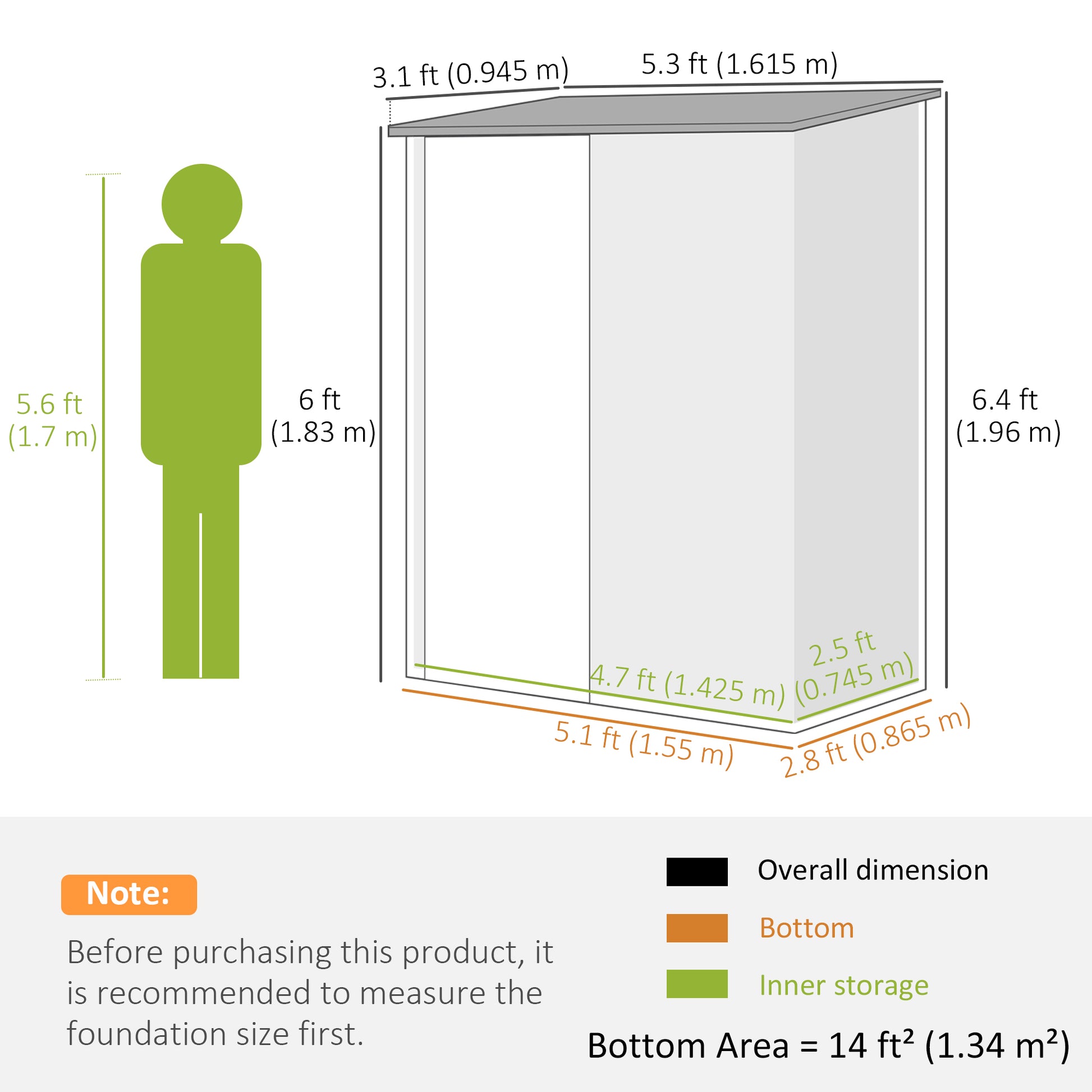 metal shed measurements