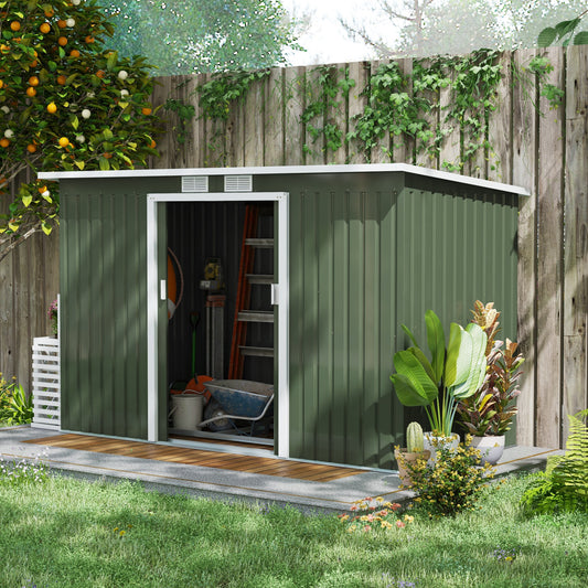Galvanised Steel Garden Shed – Shelves & Ventilation