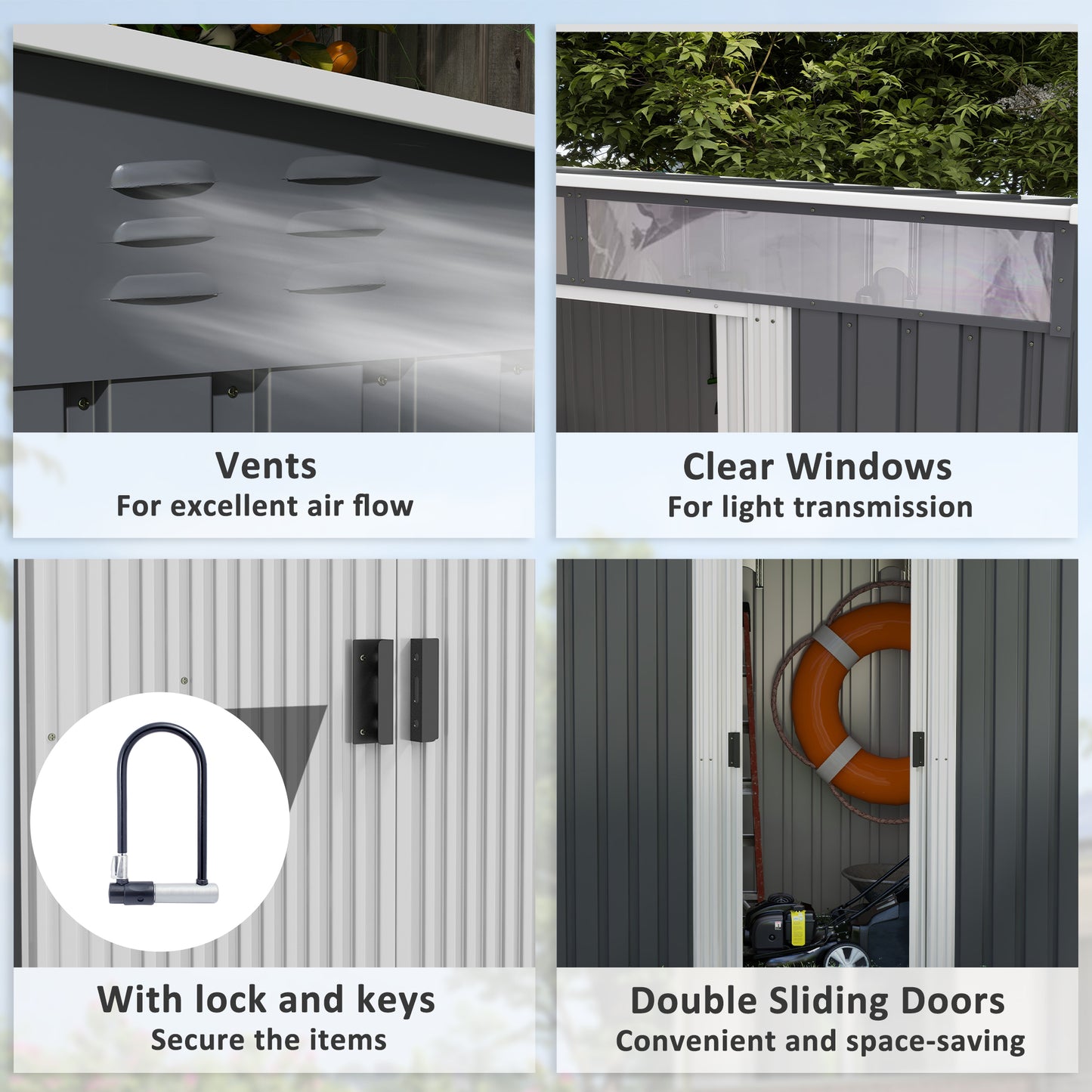 weather  resistant shed features