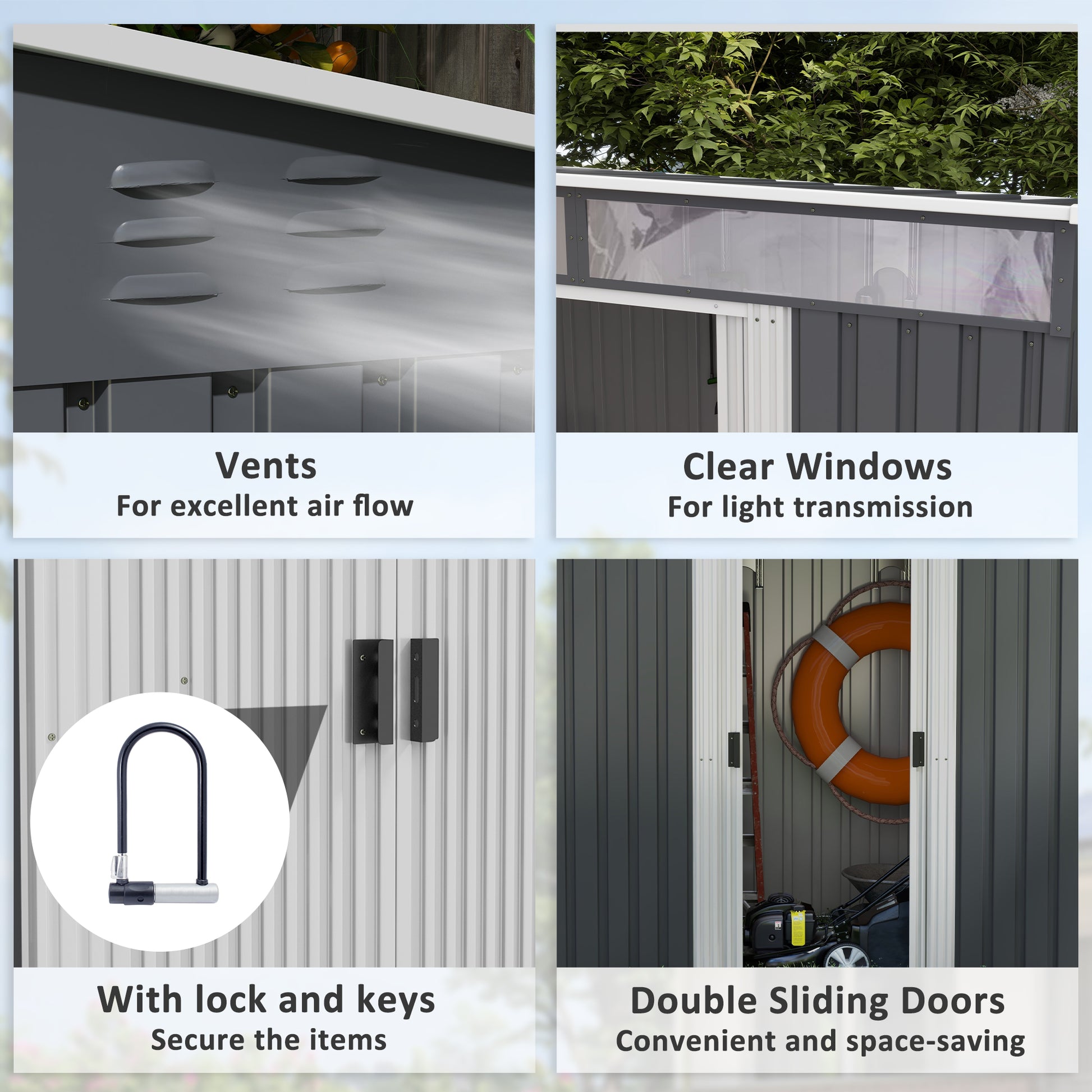 weather  resistant shed features